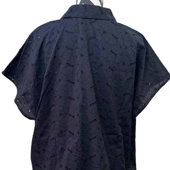 NWT a new day Minimalist Sz XXL Eyelet Short-Sleeve Button Down Shirt & Tank Set - Picture 5 of 14